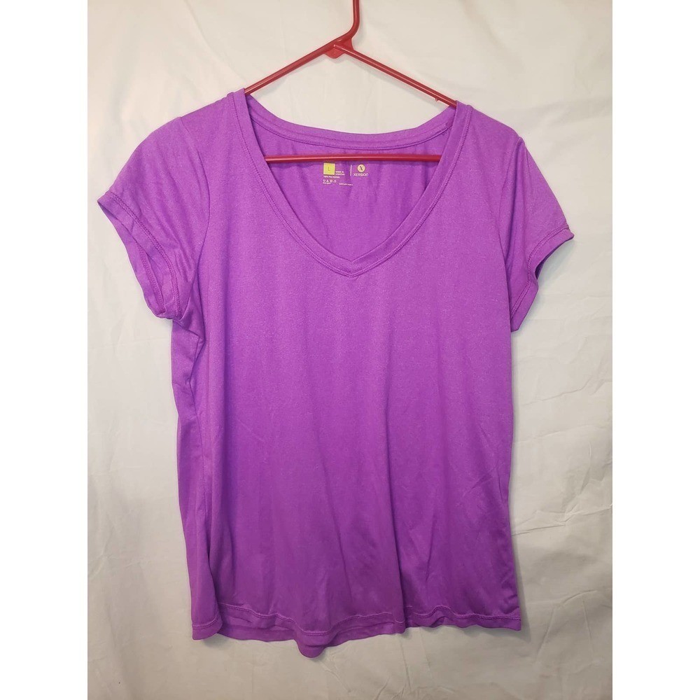 Women's Large Xersion short sleeved top. Polyester. EUC.